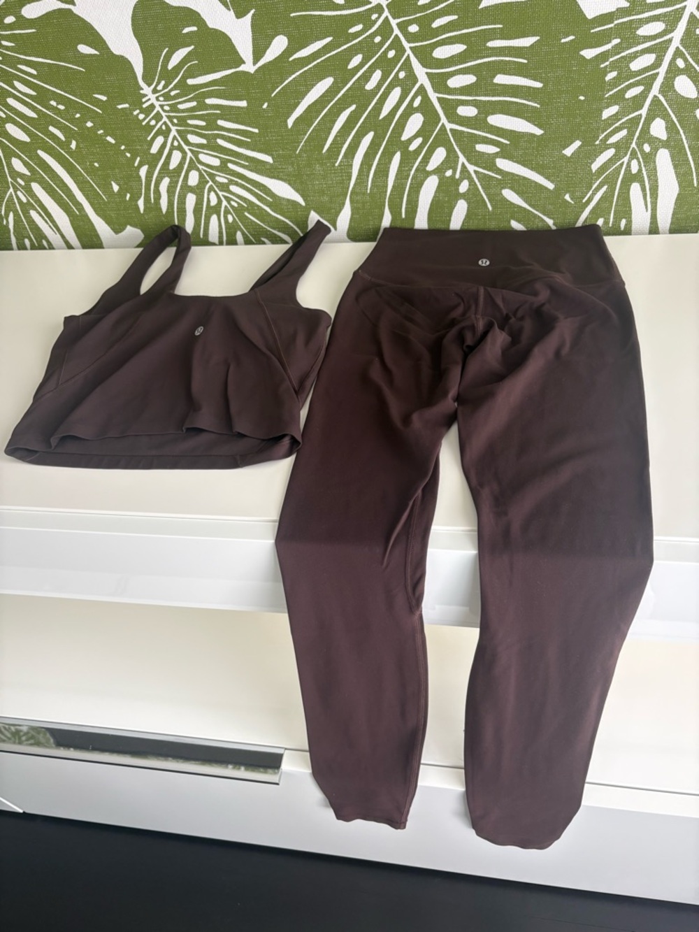 lululemon athletica Brown Leggings and Matching Tank Set🤎🐻